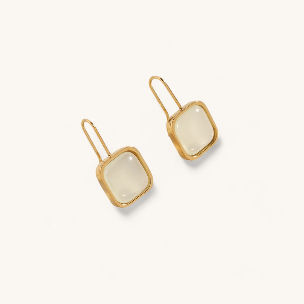 The glass earrings