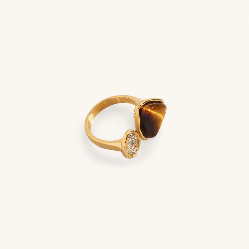 The amber diamond ring