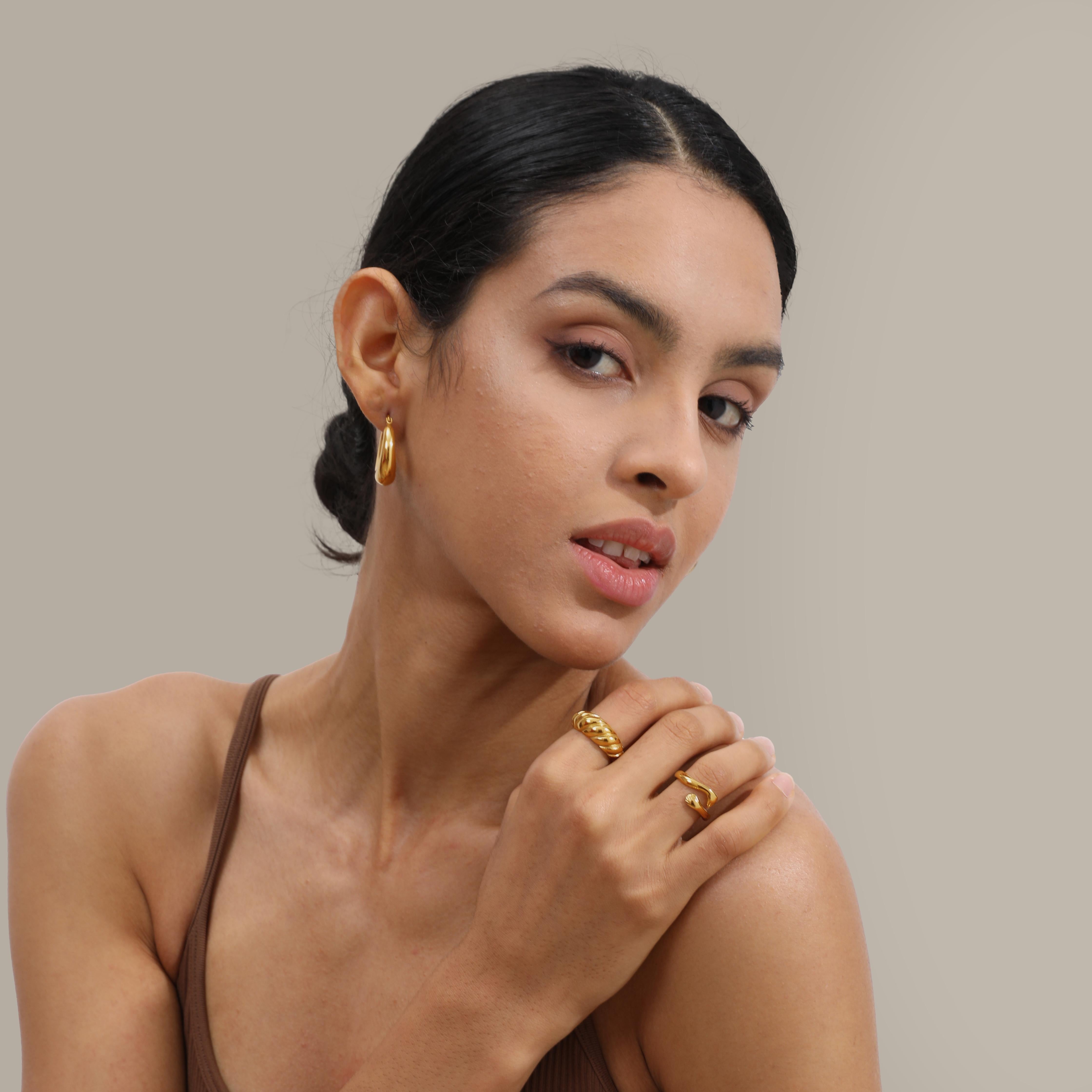 The harp hoop earrings