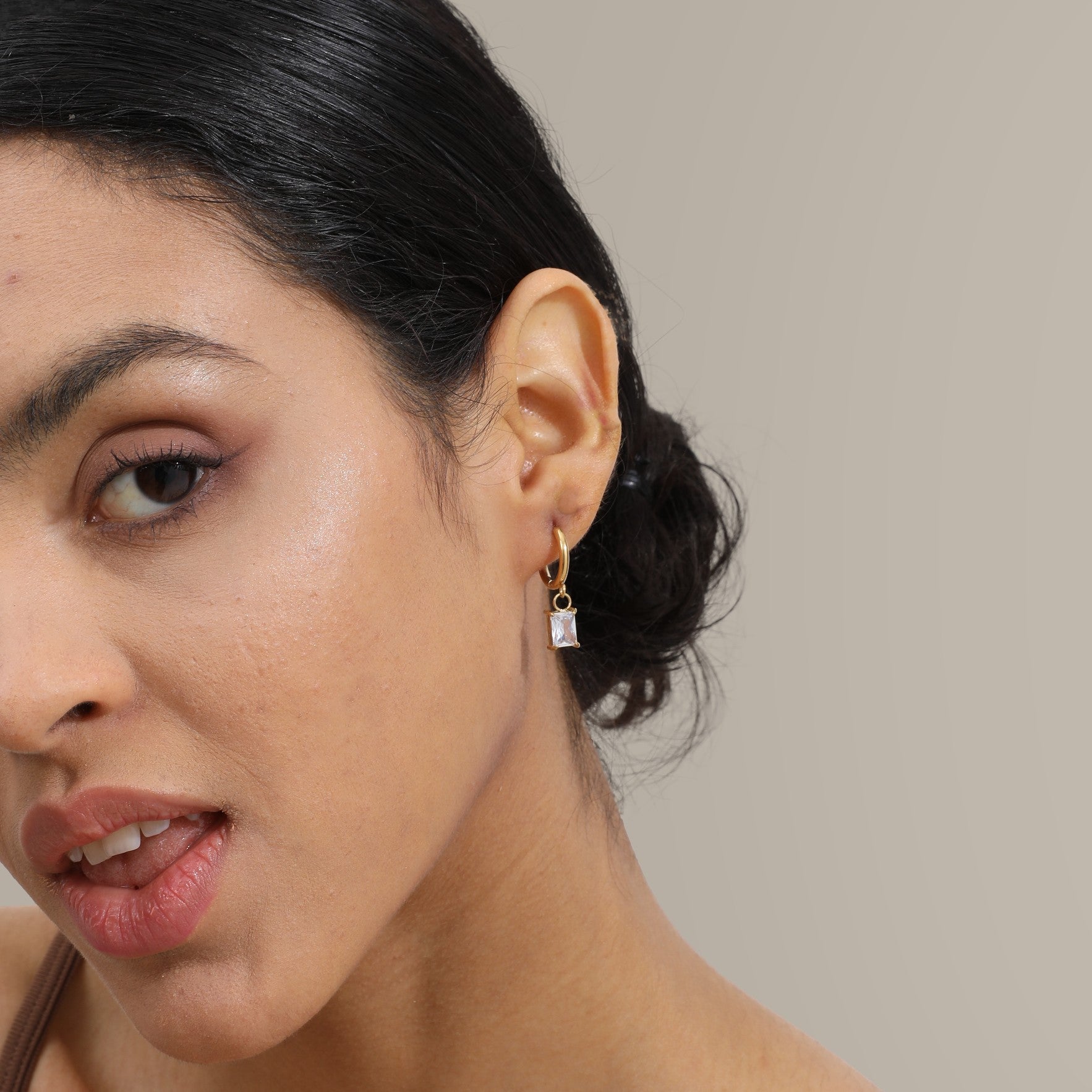 The diamond drop earrings