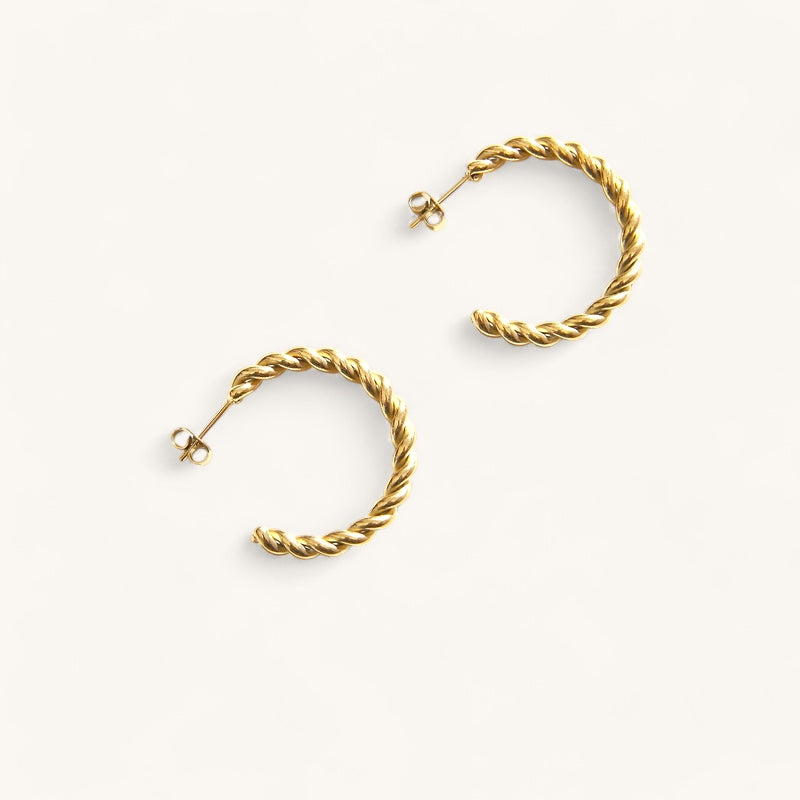 The twisted hoop earrings