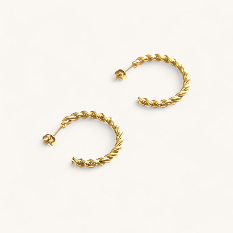 The twisted hoop earrings