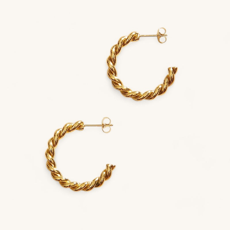 The twisted hoop earrings