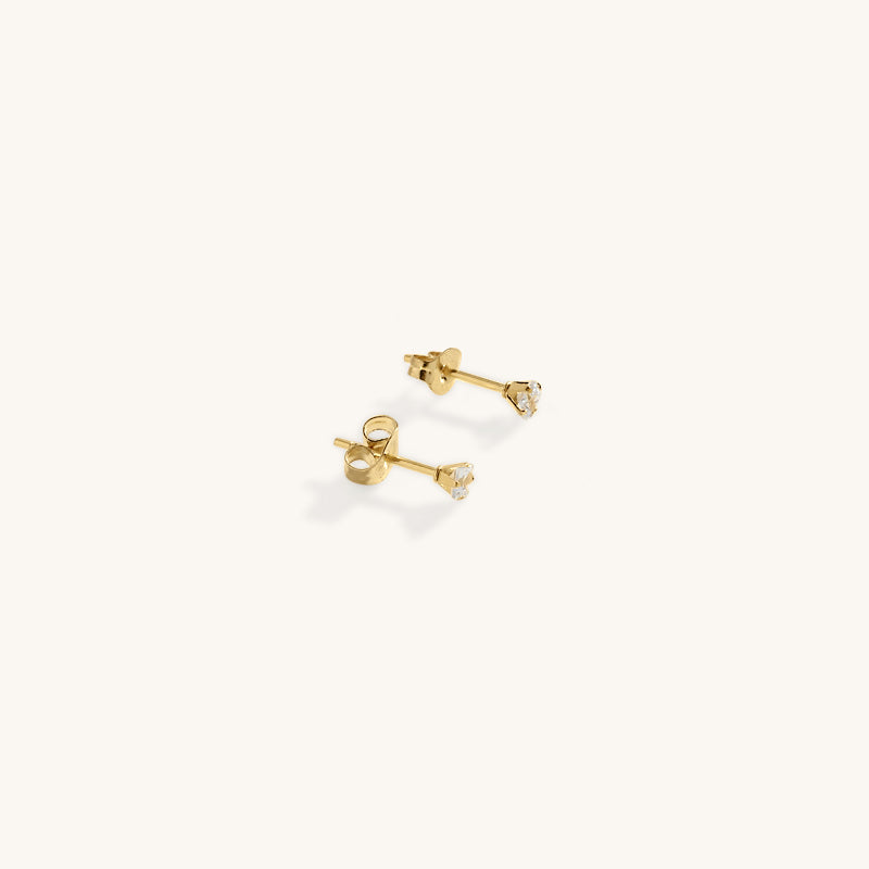 The diamond stud earrings